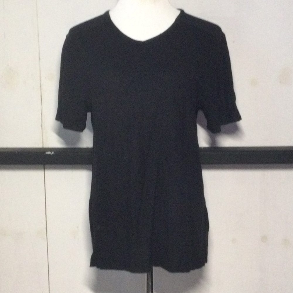 Men’s Attention black V-neck T-shirt